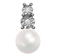 Collana Gazzola Gioielli Donna PERLE in Oro bianco Diamante 0.025 Ct GSEPX261PC-NG - GSEPX261PC-NG